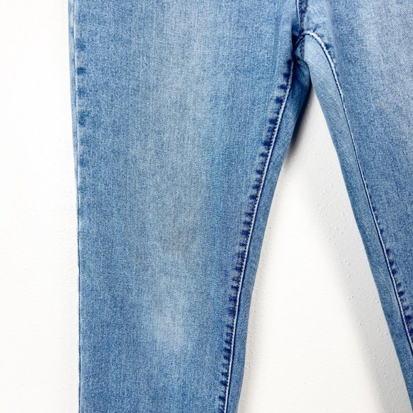 Polly Jeans Women 8 Blue Denim Button Fly High Rise Boyfriend Casual Bottoms - Picture 8 of 11